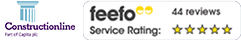 Constructionline certified and Feefo 5-star service rating
